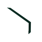 Планка карнизная для мягкой кровли 135х50 0,5 Satin с пленкой RAL 6005 зеленый мох (3м)