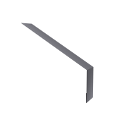 Планка карнизная для мягкой кровли 135х50 0,5 Satin с пленкой RAL 7004 сигнальный серый (3м)