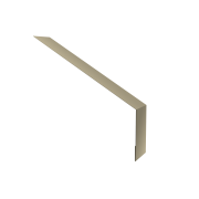 Планка карнизная для мягкой кровли 135х50 0,5 Satin с пленкой RAL 1015 светлая слоновая кость (3м)