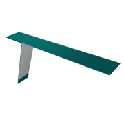 Планка карнизная фальц Grand Line 130х80 0,45 PE с пленкой RAL 5021 водная синь (3м)