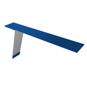 Планка карнизная фальц Grand Line 130х80 0,45 PE с пленкой RAL 5005 сигнальный синий (2м)