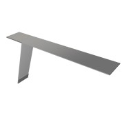 Планка карнизная фальц Grand Line 130х80 0,45 PE с пленкой RAL 9006бело-алюминиевый (2м)