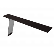 Планка карнизная фальц 130х80 0,5 Satin Matt RAL 9005 черный (3м)