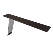 Планка карнизная фальц 130х80 0,5 Satin с пленкой RR 32 темно-коричневый (3м)