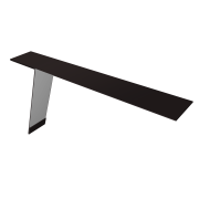 Планка карнизная фальц 130х80 0,5 Satin с пленкой RAL 9005 черный (2м)