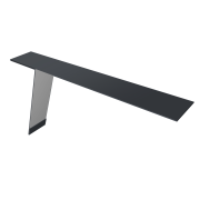 Планка карнизная фальц 130х80 0,5 Satin с пленкой RAL 7024 мокрый асфальт (2м)