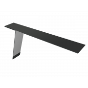 Планка карнизная фальц 130х80 0,5 Satin с пленкой RAL 7016 антрацитово-серый (2м)