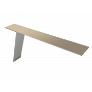 Планка карнизная фальц 130х80 0,5 Satin с пленкой RAL 1015 светлая слоновая кость (2м)