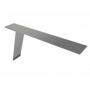 Планка карнизная фальц 130х80 0,5 Satin с пленкой RAL 9006бело-алюминиевый (3м)