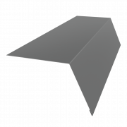 Планка карнизная широкая 100х85 0,45 PE с пленкой RAL 9006бело-алюминиевый (2м)