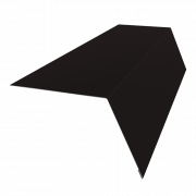 Планка карнизная широкая 100х85 0,5 Satin с пленкой RAL 9005 черный (3м)