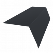 Планка карнизная широкая 100х85 0,5 Satin с пленкой RAL 7024 мокрый асфальт (3м)