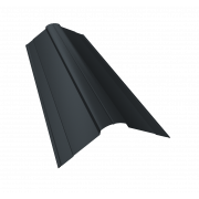 Планка конька фигурного 100x100 0,45 Drap TX RAL 7016 антрацитово-серый (3м)