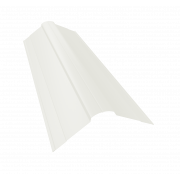 Планка конька фигурного 100x100 0,4 PE с пленкой RAL 9003 сигнальный белый (3м)