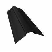 Планка конька фигурного 100x100 0,5 Satin Matt RAL 9005 черный (2м)