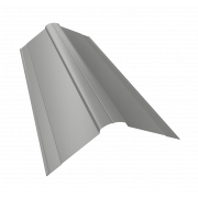 Планка конька фигурного 150x150 0,45 PE с пленкой RAL 9006бело-алюминиевый (2м)