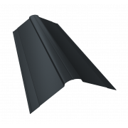 Планка конька фигурного 150x150 0,45 PE с пленкой RAL 7016 антрацитово-серый (2м)