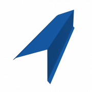 Планка конька односкатной кровли 160x160 0,4 PE с пленкой RAL 5005 сигнальный синий (3м)