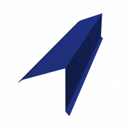 Планка конька односкатной кровли 160x160 0,45 PE с пленкой RAL 5002 ультрамариново-синий (3м)