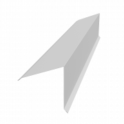 Планка конька односкатной кровли 160x160 0,45 PE с пленкой RAL 9003 сигнальный белый (2м)