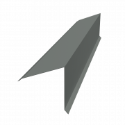 Планка конька односкатной кровли 160x160 0,45 PE с пленкой RAL 7005 мышино-серый (3м)