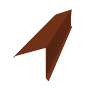 Планка конька односкатной кровли 160x160 0,45 PE с пленкой RAL 3009 оксидно-красный (3м)