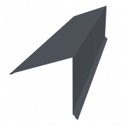 Планка конька односкатной кровли 180x160 0,45 Drap TX RAL 7024 мокрый асфальт (3м)