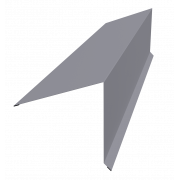 Планка конька односкатной кровли 180x160 0,4 PE с пленкой RAL 7004 сигнальный серый (3м)