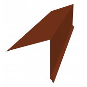 Планка конька односкатной кровли 180x160 0,45 PE с пленкой RAL 3009 оксидно-красный (3м)