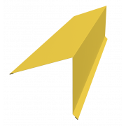 Планка конька односкатной кровли 180x160 0,45 PE с пленкой RAL 1018 цинково-желтый (3м)