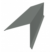 Планка конька односкатной кровли 180x160 0,45 PE с пленкой RAL 7005 мышино-серый (2м)