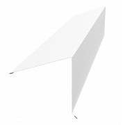 Планка конька односкатной кровли 180x160 0,45 PE с пленкой RAL 9003 сигнальный белый (2м)