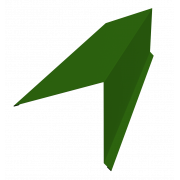 Планка конька односкатной кровли 180x160 0,45 PE с пленкой RAL 6002 лиственно-зеленый (3м)