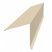 Планка конька односкатной кровли Grand Line 180x160 0,5 Satin с пленкой RAL 1015 светлая слоновая кость (2м)