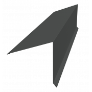 Планка конька односкатной кровли Grand Line 180x160 0,5 Satin с пленкой RAL 7016 антрацитово-серый (2м)