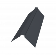 Планка конька плоского 115х30х115 0,45 Drap TX RAL 7024 мокрый асфальт (2м)