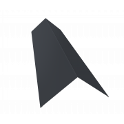 Планка конька плоского 145х145 0,45 Drap TX RAL 7024 мокрый асфальт (2м)