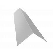 Планка конька плоского 145х145 0,4 PE с пленкой RAL 9003 сигнальный белый (2м)