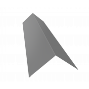 Планка конька плоского 145х145 0,45 PE с пленкой RAL 9006бело-алюминиевый (3м)