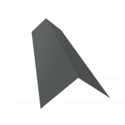 Планка конька плоского 145х145 0,45 PE с пленкой RAL 7005 мышино-серый (2м)