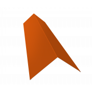 Планка конька плоского 145х145 0,45 PE с пленкой RAL 2004 оранжевый (2м)