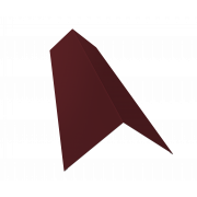 Планка конька плоского 145х145 0,5 Satin с пленкой RAL 3005 красное вино (2м)