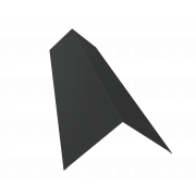 Планка конька плоского 145х145 0,5 Satin с пленкой RAL 7016 антрацитово-серый (2м)