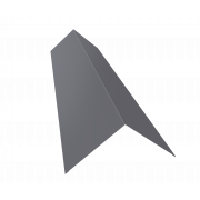 Планка конька плоского 145х145 0,5 Satin с пленкой RAL 7004 сигнальный серый (3м)