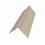 Планка конька плоского 150х40х150 0,45 PE с пленкой RAL 1015 светлая слоновая кость (2м)