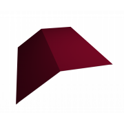 Планка конька плоского 190х190 0,45 PE с пленкой RAL 3003 рубиново-красный (3м)