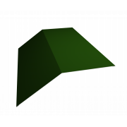 Планка конька плоского 190х190 0,45 PE с пленкой RAL 6002 лиственно-зеленый (3м)