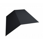 Планка конька плоского 190х190 0,5 Satin с пленкой RAL 7024 мокрый асфальт (3м)