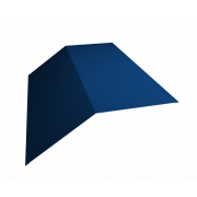 Планка конька плоского 190х190 0,5 Satin с пленкой RAL 5005 сигнальный синий (3м)