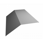 Планка конька плоского 190х190 0,5 Satin с пленкой RAL 9003 сигнальный белый (3м)